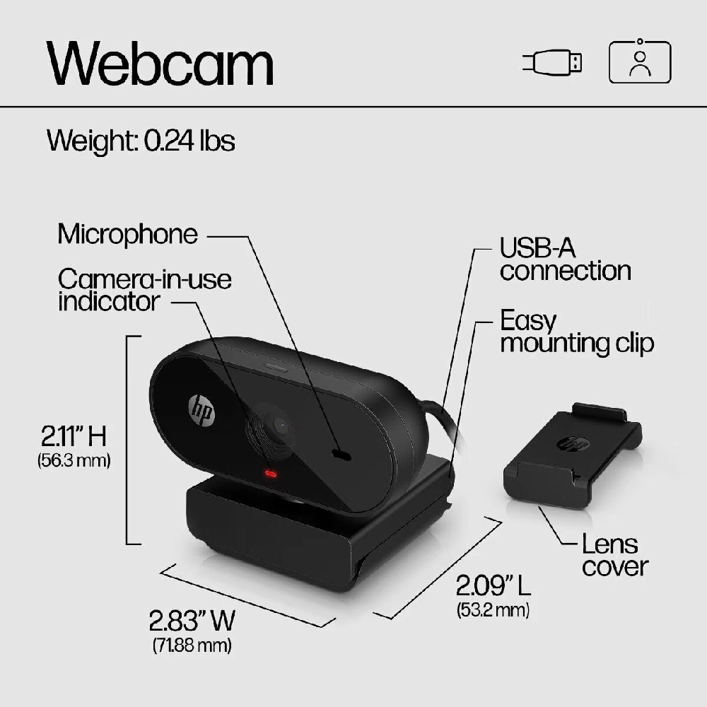 HP Webcam 320 FHD 1080P view 8